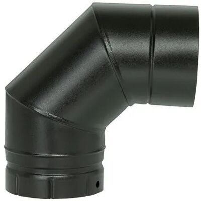TEN Codo 90° - Esmalte negro mate, 125mm - Tubo TEN Codo 90° - Esmalte negro mate, 125mm - Tubo