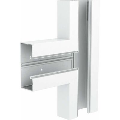 Conector en T Eléctrico Blanco - 170mm de Ancho, 70mm de Profundidad, Diseño Simétrico - Plástico Conector en T Eléctrico Blanco - 170mm de Ancho, 70mm de Profundidad, Diseño Simétrico - Plástico