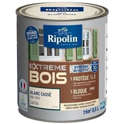 Pintura Para Madera Satinada Alta Protección 10 Años Que Protege Y Magnifica Tus Maderas - Blanco Roto - Ripolin Pintura Para Madera Satinada Alta Protección 10 Años Que Protege Y Magnifica Tus Maderas - Blanco Roto - Ripolin