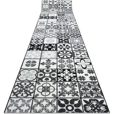 RugsX Alfombra Antideslizante - 110x350 cm - Gris/Negro - Poliamida Duradera RugsX Alfombra Antideslizante - 110x350 cm - Gris/Negro - Poliamida Duradera