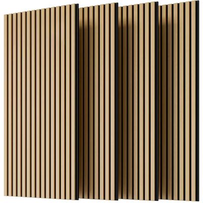 JHY DESIGN Paneles De Listones De Madera Para Pared, Juego De 4 Paneles Acústicos De Listones De Madera Para Paredes Y Techos - Panel Fonoabsorbente Con Ranuras 3d JHY DESIGN Paneles De Listones De Madera Para Pared, Juego De 4 Paneles Acústicos De Listones De Madera Para Paredes Y Techos - Panel Fonoabsorbente Con Ranuras 3d