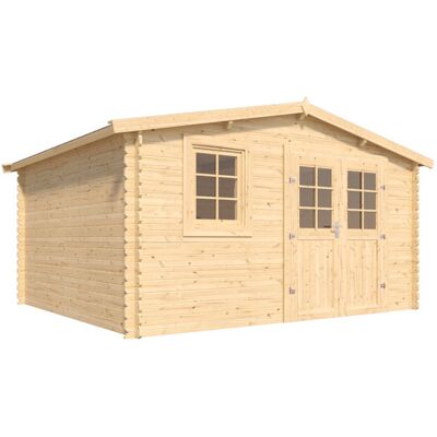 CERLAND Forest Style - Cobertizo De Jardín Vallo Modern 12 M² (4,08 X 3,53 X 2,26 M) – Madera De Pino Silvestre – Techo De Fieltro Bituminoso – Ventana Oscilobatiente – Puertas De Cristal – Cerradura De Acero CERLAND Forest Style - Cobertizo De Jardín Vallo Modern 12 M² (4,08 X 3,53 X 2,26 M) – Madera De Pino Silvestre – Techo De Fieltro Bituminoso – Ventana Oscilobatiente – Puertas De Cristal – Cerradura De Acero