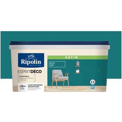 Ripolin Esprit Deco Multi Supports Azul Satin 2,5L - Pintura Ripolin Esprit Deco Multi Supports Azul Satin 2,5L - Pintura