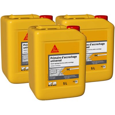 Sika Imprimación - 3 x 5L - Transparente - Primer de adherencia para sustratos difíciles Sika Imprimación - 3 x 5L - Transparente - Primer de adherencia para sustratos difíciles