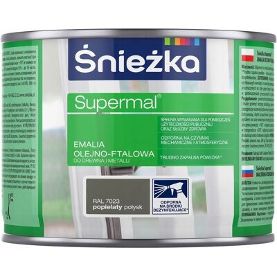 SHUMEE Pintura Al Óleo Ftálica Śnieżka Para Madera, Gris Ceniza 0,4 L Ral7023 Brillante 1 Unidad. SHUMEE Pintura Al Óleo Ftálica Śnieżka Para Madera, Gris Ceniza 0,4 L Ral7023 Brillante 1 Unidad.