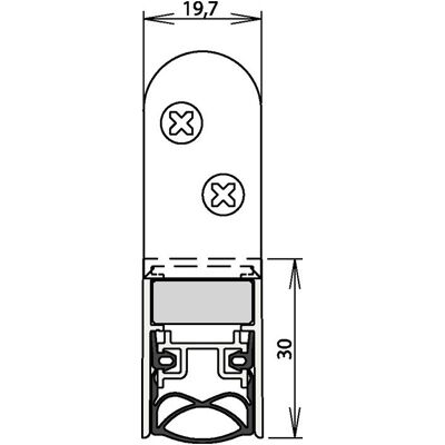 Athmer - Junta De Puerta Schall-ex® Ultra Ws 1-290 2-s.l.833mm Alu. Plateado Para Hlt Athmer - Junta De Puerta Schall-ex® Ultra Ws 1-290 2-s.l.833mm Alu. Plateado Para Hlt