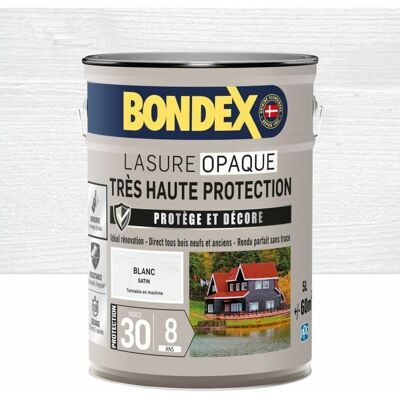 BONDEX Tinte para madera blanca satinado - Alta protección - 5L BONDEX Tinte para madera blanca satinado - Alta protección - 5L