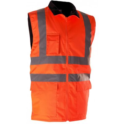 FINISH Chaleco Acolchado Hivi Con Forro De Felpa Naranja Fluorescente Talla 1 O S FINISH Chaleco Acolchado Hivi Con Forro De Felpa Naranja Fluorescente Talla 1 O S