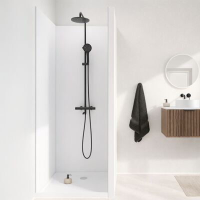 AURLANE Pack 3 Paneles Murales Aluminio Blanco 80x210 Y Perfiles Cromados Wall'it AURLANE Pack 3 Paneles Murales Aluminio Blanco 80x210 Y Perfiles Cromados Wall'it