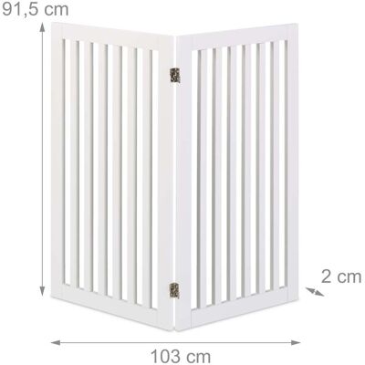 HELLOSHOP26 Barrera De Seguridad Plegable Para Perro Escalera Puerta 91,5 X 103 X 2 Cm Instalación Flexible De Mdf Blanco 130015340 HELLOSHOP26 Barrera De Seguridad Plegable Para Perro Escalera Puerta 91,5 X 103 X 2 Cm Instalación Flexible De Mdf Blanco 130015340