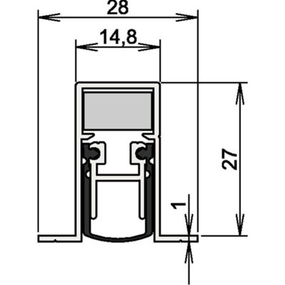 Athmer - Junta De Puerta Schall-ex® Duo L-15/28 Os 1-404 2-s.l.708mm Alu. Plateado Para Hlt Athmer - Junta De Puerta Schall-ex® Duo L-15/28 Os 1-404 2-s.l.708mm Alu. Plateado Para Hlt