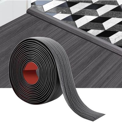 FORIOUS Tira De Umbral Autoadhesiva De 5 Cm De Ancho, Fácil De Cortar E Instalar, Junta De Pvc Flexible Para Rellenar Huecos Entre Suelos (gris Oscuro, 2 M). FORIOUS Tira De Umbral Autoadhesiva De 5 Cm De Ancho, Fácil De Cortar E Instalar, Junta De Pvc Flexible Para Rellenar Huecos Entre Suelos (gris Oscuro, 2 M).