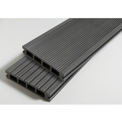 MCCOVER Lamas De Terraza Composite Dual Accessoires 1 M² (4 Colores) 3600mm - Gris Antracita, 25mm Grosor, 14cm Ancho, 360cm Largo MCCOVER Lamas De Terraza Composite Dual Accessoires 1 M² (4 Colores) 3600mm - Gris Antracita, 25mm Grosor, 14cm Ancho, 360cm Largo