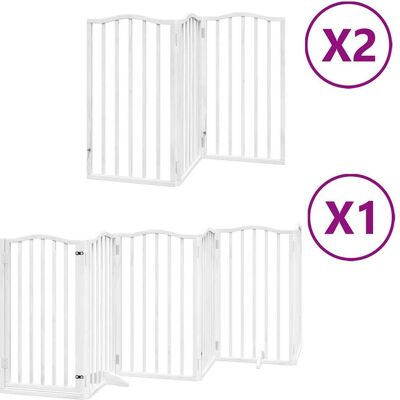 HELLOSHOP26 Puerta De Seguridad Para Mascotas Puerta Plegable 12 Paneles Madera De Álamo Blanco 020023172 HELLOSHOP26 Puerta De Seguridad Para Mascotas Puerta Plegable 12 Paneles Madera De Álamo Blanco 020023172