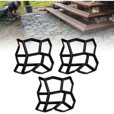 Tolletour 3 Piezas Molde De Hormigón De Plástico: Ideal Para Senderos De Jardín, Terrazas Y Patios, Resistente A La Corrosión Y Reutilizable Tolletour 3 Piezas Molde De Hormigón De Plástico: Ideal Para Senderos De Jardín, Terrazas Y Patios, Resistente A La Corrosión Y Reutilizable