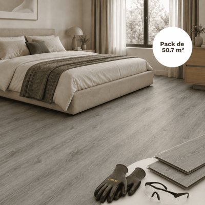MCCOVER Suelo Vinílico Spc Clic 50,7 M² Roble Gris - Subcapa Integrada, Capa De Uso 0,5 Mm MCCOVER Suelo Vinílico Spc Clic 50,7 M² Roble Gris - Subcapa Integrada, Capa De Uso 0,5 Mm