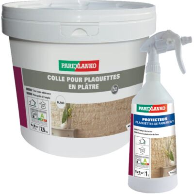 Parexlanko Pack - Adhesivo Para Placas De Yeso Blanco - 7,5kg - Protector De Placas De Yeso - 1l Parexlanko Pack - Adhesivo Para Placas De Yeso Blanco - 7,5kg - Protector De Placas De Yeso - 1l