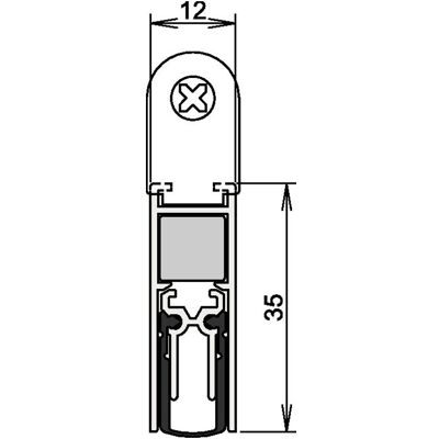 Athmer - Junta De Puerta Doppeldicht® M-12/35 1-393 2-s.l.833mm Alu. Plateado Para Hlt Athmer - Junta De Puerta Doppeldicht® M-12/35 1-393 2-s.l.833mm Alu. Plateado Para Hlt