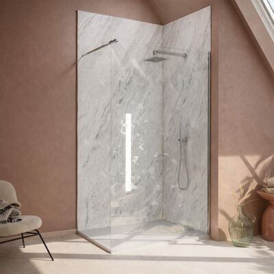 AURLANE Pack De 2 Paneles Murales Piedra Artic Storm 90+120x250 + Perfiles Cromados AURLANE Pack De 2 Paneles Murales Piedra Artic Storm 90+120x250 + Perfiles Cromados