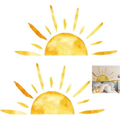 OEM 2 Láminas, Adhesivo Pared, Adhesivo Pared Sol Pintado Mano, Adhesivo Decorativo Autoadhesivo, 12562 Cm, Amarillo, Fácil Pegar, Adhesivo Ventana OEM 2 Láminas, Adhesivo Pared, Adhesivo Pared Sol Pintado Mano, Adhesivo Decorativo Autoadhesivo, 12562 Cm, Amarillo, Fácil Pegar, Adhesivo Ventana