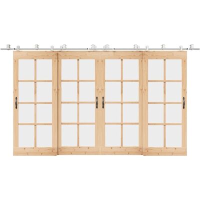 Kit de herrajes para puerta corredera 200 cm - Kit de herrajes para puertas correderas Vidaxl Kit de herrajes para puerta corredera 200 cm - Kit de herrajes para puertas correderas Vidaxl