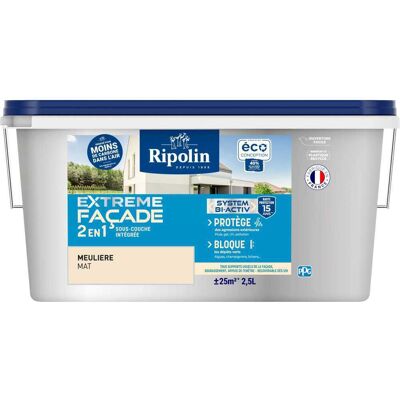Peinture Extreme Façade - Meuliere Mat - Ripolin - 2,5 L Peinture Extreme Façade - Meuliere Mat - Ripolin - 2,5 L