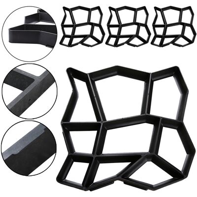 Jiubiaz 4 Piezas Molde De Hormigón De Plástico: Ideal Para Senderos De Jardín, Terrazas Y Patios, Resistente A La Corrosión Y Reutilizable Jiubiaz 4 Piezas Molde De Hormigón De Plástico: Ideal Para Senderos De Jardín, Terrazas Y Patios, Resistente A La Corrosión Y Reutilizable