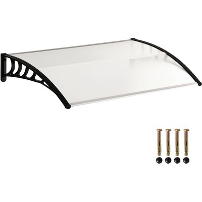 JHY DESIGN Toldo Para Puertas Francesas, 122x89 Cm, Lona De Policarbonato, Aleación De Aluminio, Blanco. JHY DESIGN Toldo Para Puertas Francesas, 122x89 Cm, Lona De Policarbonato, Aleación De Aluminio, Blanco.