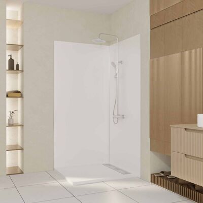 Aurlane Paneles de Pared de Aluminio Blanco 2x 100x210cm + Perfiles Cromados - Paneles de Pared Aurlane Paneles de Pared de Aluminio Blanco 2x 100x210cm + Perfiles Cromados - Paneles de Pared