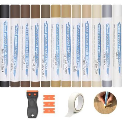 OEM Kit De Reparación De Parquet De 12 Colores, Kit De Reparación De Baldosas Para Suelos Con Raspador, Reparación De Arañazos Para Parquet, Reparación De Baldosas Para Laminado, Madera, Pvc, Baldosas Y M OEM Kit De Reparación De Parquet De 12 Colores, Kit De Reparación De Baldosas Para Suelos Con Raspador, Reparación De Arañazos Para Parquet, Reparación De Baldosas Para Laminado, Madera, Pvc, Baldosas Y M