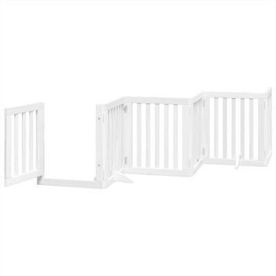 HELLOSHOP26 Puerta De Seguridad Para Mascotas Puerta Plegable 12 Paneles Madera De Álamo Blanco 020023141 HELLOSHOP26 Puerta De Seguridad Para Mascotas Puerta Plegable 12 Paneles Madera De Álamo Blanco 020023141