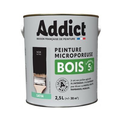 Pintura para madera negra RAL 9005 Addict - Interior 2.5L Pintura para madera negra RAL 9005 Addict - Interior 2.5L