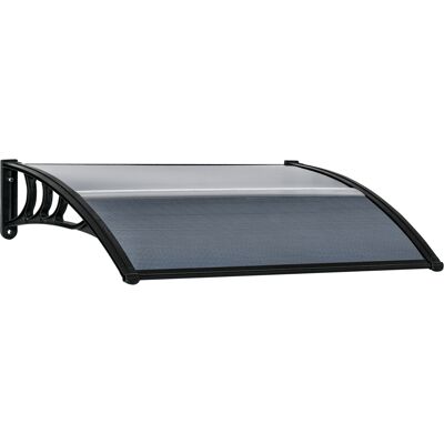 JHY DESIGN Marquesina Para Puerta De Entrada De 100 X 75 Cm, Fabricada En Aluminio Y Policarbonato, Con Protección Uv, Ideal Para Balcones O Puertas De Entrada. Protege Del Sol Y La Lluvia. Color: Negro. JHY DESIGN Marquesina Para Puerta De Entrada De 100 X 75 Cm, Fabricada En Aluminio Y Policarbonato, Con Protección Uv, Ideal Para Balcones O Puertas De Entrada. Protege Del Sol Y La Lluvia. Color: Negro.