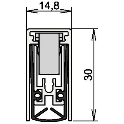 Athmer - Junta De Puerta Schall-ex® L-15/30 Ws 1-880 1-s.l.1083mm Aluminio.plata Para Hlt Athmer - Junta De Puerta Schall-ex® L-15/30 Ws 1-880 1-s.l.1083mm Aluminio.plata Para Hlt