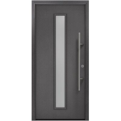 Promat - Puerta De Entrada Metálica Pro Ant. Ch703 Satinato B1100mm H2100mm Izquierda Rc2 Din En1627 Promat - Puerta De Entrada Metálica Pro Ant. Ch703 Satinato B1100mm H2100mm Izquierda Rc2 Din En1627