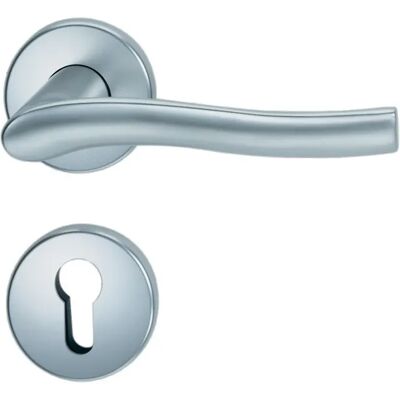 Manilla De Puerta Fsb 1028 Aluminio Satinado Ergonómica Par Manilla De Puerta Fsb 1028 Aluminio Satinado Ergonómica Par