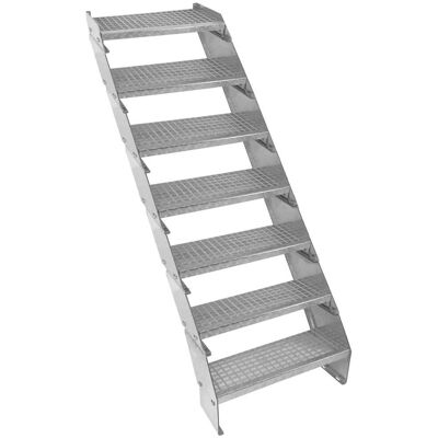 MONSTER-SHOP Escalera Metálica Ajustable De 7 Escalones 600mm 60cm De Ancho Escalera De Metal Escalera Exterior Escalones Peldaños Galvanizados Impermeables Rejillas Con Pernos Arandelas Y Tuercas Gratis MONSTER-SHOP Escalera Metálica Ajustable De 7 Escalones 600mm 60cm De Ancho Escalera De Metal Escalera Exterior Escalones Peldaños Galvanizados Impermeables Rejillas Con Pernos Arandelas Y Tuercas Gratis