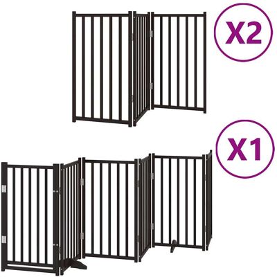HELLOSHOP26 Puerta De Seguridad Para Mascotas Puerta Plegable 12 Paneles Madera De Álamo Negro 020023175 HELLOSHOP26 Puerta De Seguridad Para Mascotas Puerta Plegable 12 Paneles Madera De Álamo Negro 020023175