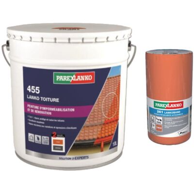 Parexlanko - Pintura Impermeabilizante Y De Renovación 3 En 1 Para Tejas - Banda De Sellado Autoadhesiva Para Cubiertas Parexlanko - Pintura Impermeabilizante Y De Renovación 3 En 1 Para Tejas - Banda De Sellado Autoadhesiva Para Cubiertas