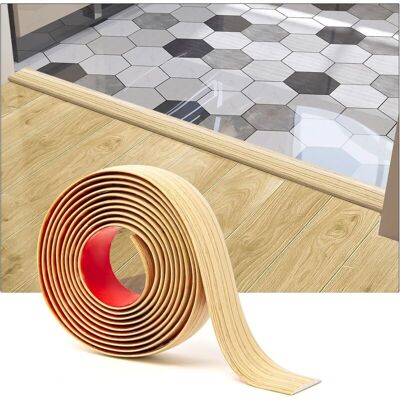 ZVD Tira De Umbral Autoadhesiva, Transición Para Suelo Laminado, Pvc Duradero, Herrajes Para Interiores, Amarillo Álamo ZVD Tira De Umbral Autoadhesiva, Transición Para Suelo Laminado, Pvc Duradero, Herrajes Para Interiores, Amarillo Álamo