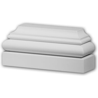 Profhome Decor - Base de pilastra blanca - Lista para exteriores - 37,6cm Profhome Decor - Base de pilastra blanca - Lista para exteriores - 37,6cm