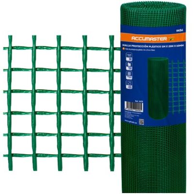 EDM Malla Protección Plástico Verde Rollo 1mx25m - 1m X 25m X 20mm EDM Malla Protección Plástico Verde Rollo 1mx25m - 1m X 25m X 20mm