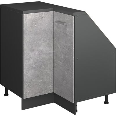 Armario Para Techo Inclinado Armario De Esquina Rion, Hormigón/antracita, 75.6 X 81.6 Cm Con 1 Puerta, Vicco Armario Para Techo Inclinado Armario De Esquina Rion, Hormigón/antracita, 75.6 X 81.6 Cm Con 1 Puerta, Vicco