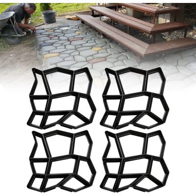 Tolletour 4 Piezas Molde De Hormigón De Plástico: Ideal Para Senderos De Jardín, Terrazas Y Patios, Resistente A La Corrosión Y Reutilizable Tolletour 4 Piezas Molde De Hormigón De Plástico: Ideal Para Senderos De Jardín, Terrazas Y Patios, Resistente A La Corrosión Y Reutilizable