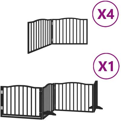 HELLOSHOP26 Puerta De Seguridad Para Mascotas Puerta Plegable 12 Paneles Madera De Álamo Negro 020023176 HELLOSHOP26 Puerta De Seguridad Para Mascotas Puerta Plegable 12 Paneles Madera De Álamo Negro 020023176