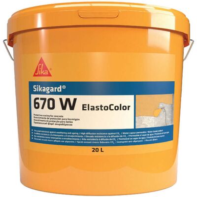 Sikagard®-670 W Elastocolor - Revestimiento Anticarbonatación Para Hormigón - 20 Kg Bote Gris Piedra (ral 7030) Sikagard®-670 W Elastocolor - Revestimiento Anticarbonatación Para Hormigón - 20 Kg Bote Gris Piedra (ral 7030)