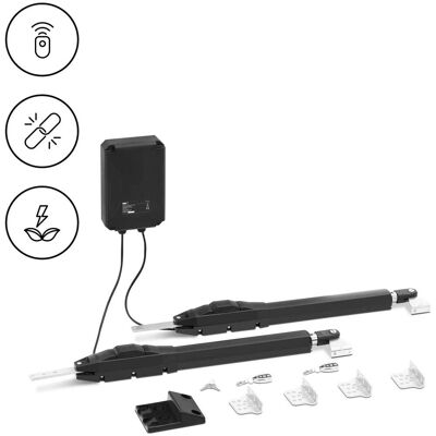 HELLOSHOP26 Motor Para Puerta Corredera Para 2 Puertas De Hasta 200 Kg Cada Una / 2 M De Largo Aluminio Gris 140009405 HELLOSHOP26 Motor Para Puerta Corredera Para 2 Puertas De Hasta 200 Kg Cada Una / 2 M De Largo Aluminio Gris 140009405