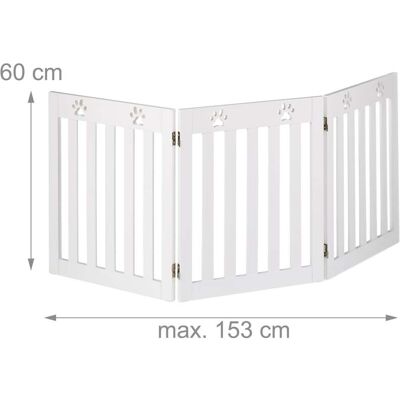 HELLOSHOP26 Barrera De Seguridad Plegable Para Perro Escalera Puerta 60 X 153 X 2 Cm Diseño Alegre De Mdf Blanco 130015472 HELLOSHOP26 Barrera De Seguridad Plegable Para Perro Escalera Puerta 60 X 153 X 2 Cm Diseño Alegre De Mdf Blanco 130015472