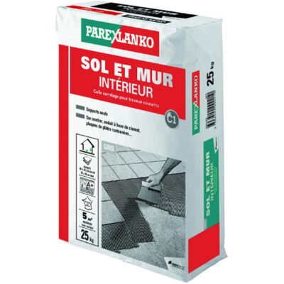 Parexlanko Adhesivo Normal Para Suelos Y Paredes - Gris - 25 Kg - 02933 Parexlanko Adhesivo Normal Para Suelos Y Paredes - Gris - 25 Kg - 02933