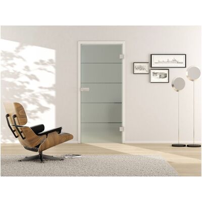 PROMAT Puerta De Cristal Líneas Cuatro H2097 Mmxb834mm Izquierda Completamente Opaca. PROMAT Puerta De Cristal Líneas Cuatro H2097 Mmxb834mm Izquierda Completamente Opaca.